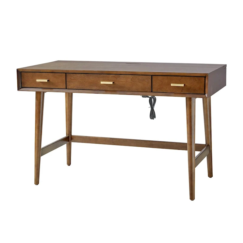 Erich Mid Century Modern 48 Computer Desk with USB by HULALA HOME