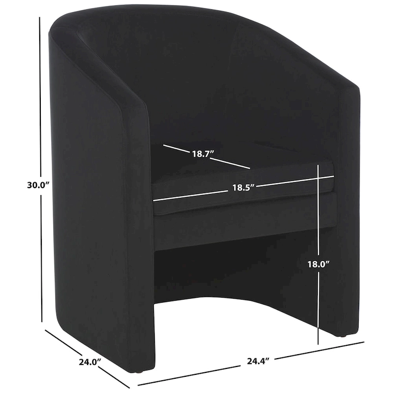SAFAVIEH Theodosia Barrel Back Accent Chair (Fully Assembled) - W24 x D24 x H30 - 24Wx24Dx30H