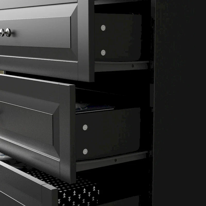 Timechee 5 Drawers Dresser Chests Chset of Drawers Organizer Lacquered