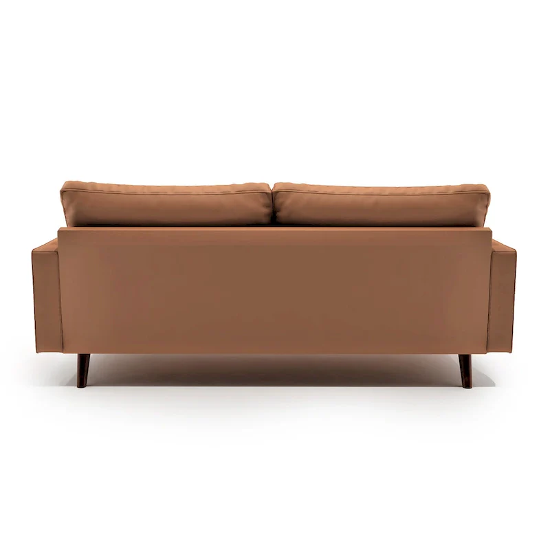 US Pride Faux Leather Mid-century Modern Sofa