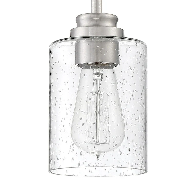 Craftmade Bolden 5  Wide Mini Pendant with Seedy Glass Shade