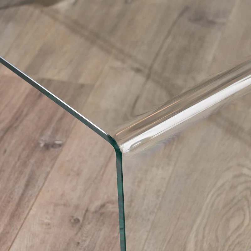 Solid Glass Rectangle Coffee Table - 39.37 D x 21.65 W x 14 H