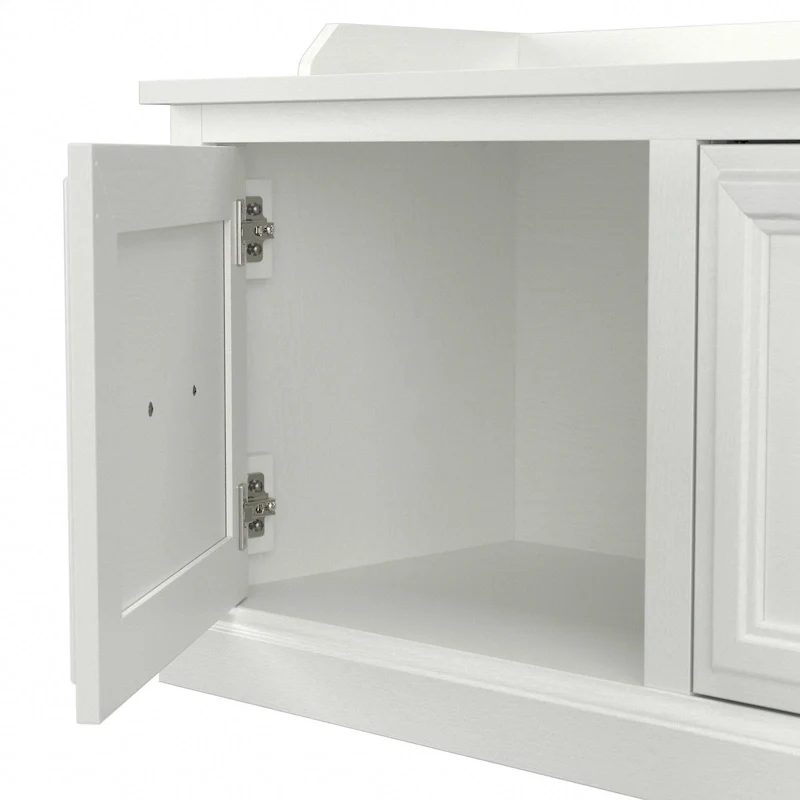 Entryway Hall Tree & Shoe Bench Set, White Ash/Gray/Brown/Black, Single