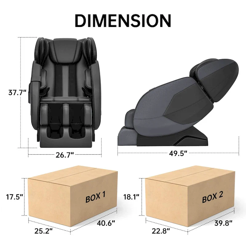 heated Full Body Massage Chair with zero gravity mode and Bluetooth music player