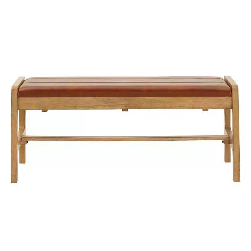 Abstergo Modern Scandinavian Wood Finish Bench - iNSPIRE Q