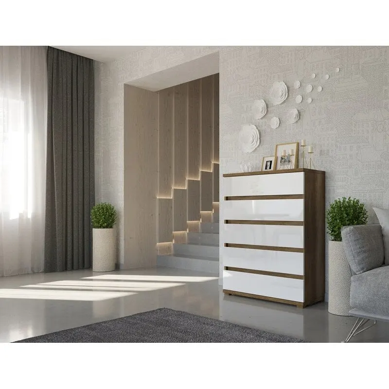 5-Drawer Dresser with Laminated Chipboard Construction
