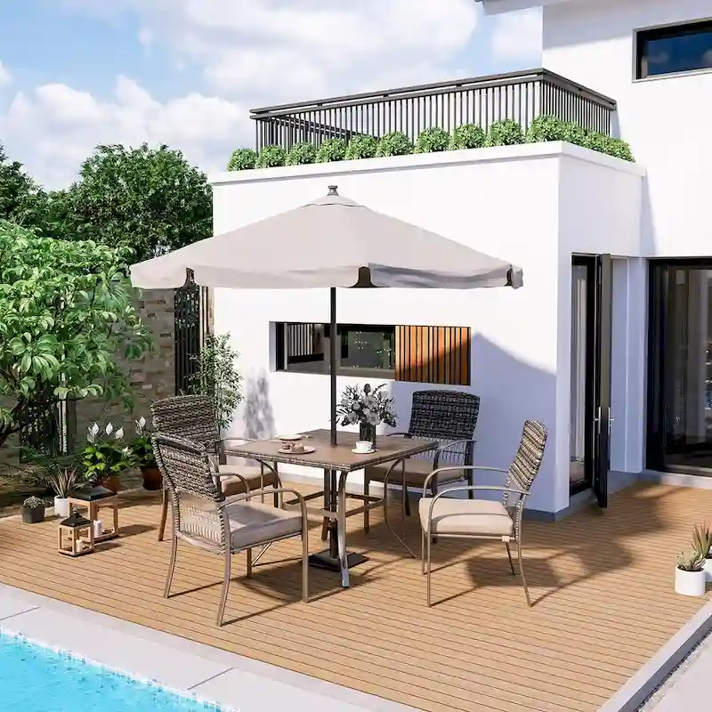 Patio Dining Set Dining Table Set, Patio Wicker Furniture