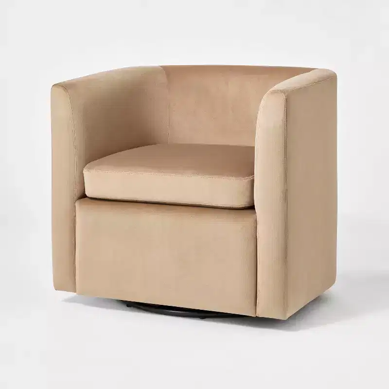 Vernon Upholstered Barrel Swivel Accent Chair - Threshold designed with Studio McGee