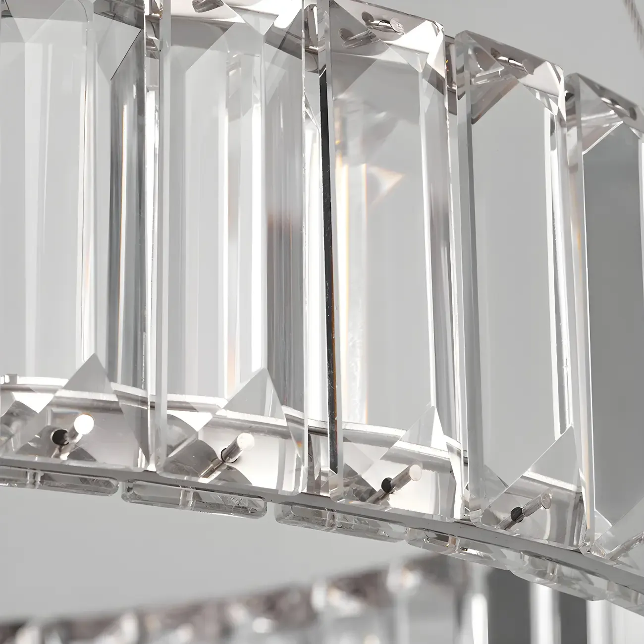 Dining Area Modern Crystal LED Ring Pendant