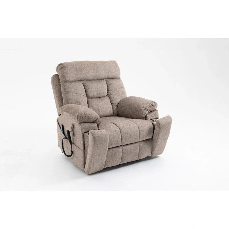 Chair Massage and Heat,Dual Motor Lift Recliner,Electric Recliner with Cup Holders Pocket,400lbs