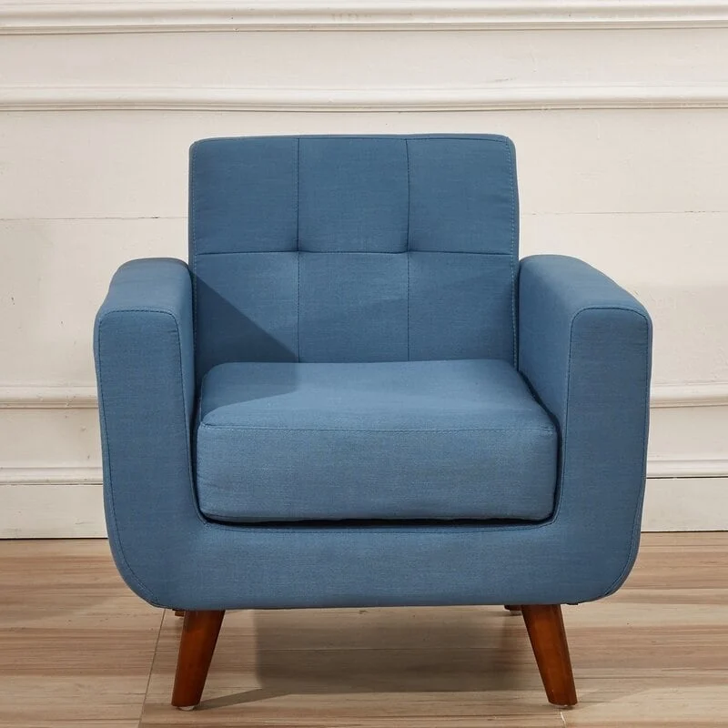 US Pride Furniture Grace Rainbeau Mid-Century Tufted Upholstered Rainbeau Living Room Chair