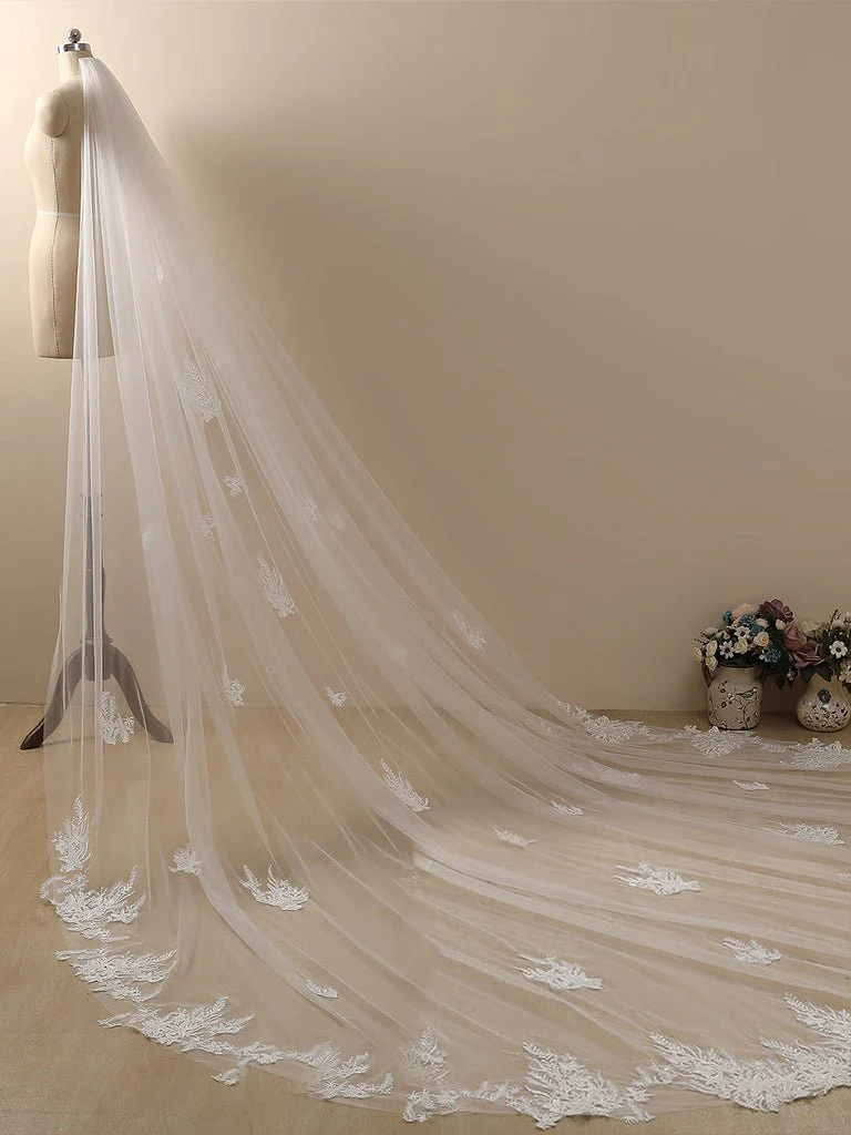 Starfish Lace Cathedral Veil Bridal Veil Wedding Veil