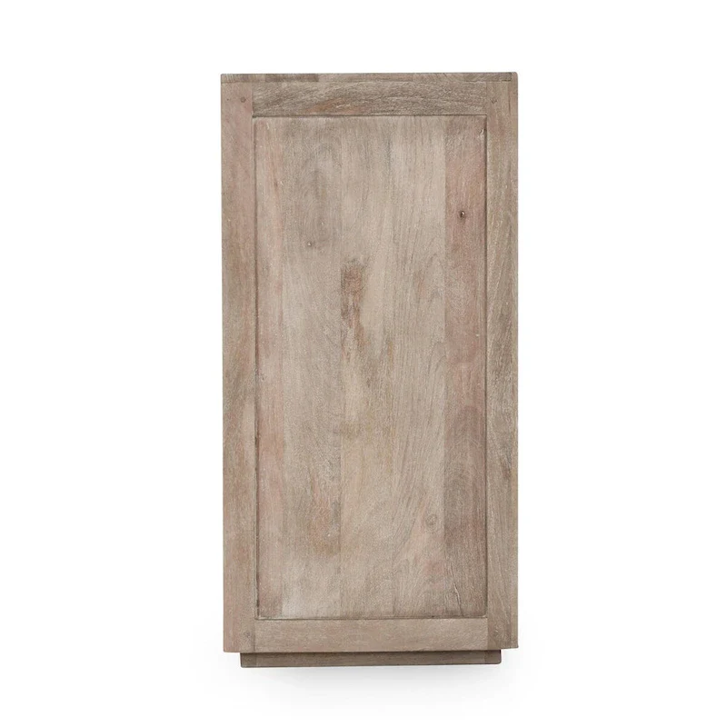 Classic Home Jensen Mango Wood and Cane Weave Buffet Sideboard