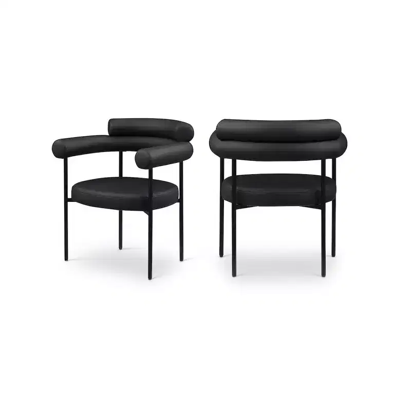 Meridian Furniture,Blake Vegan Leather Dining Chair, Set of 2