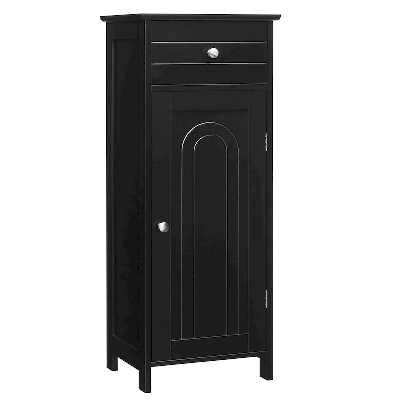 Bathroom Floor Cabinet Storage Organizer Free-Standing