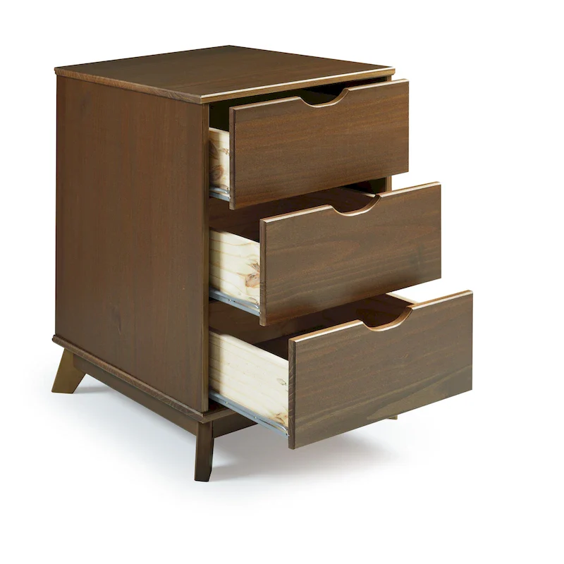 Purcell Wood 3 Drawer Nightstand