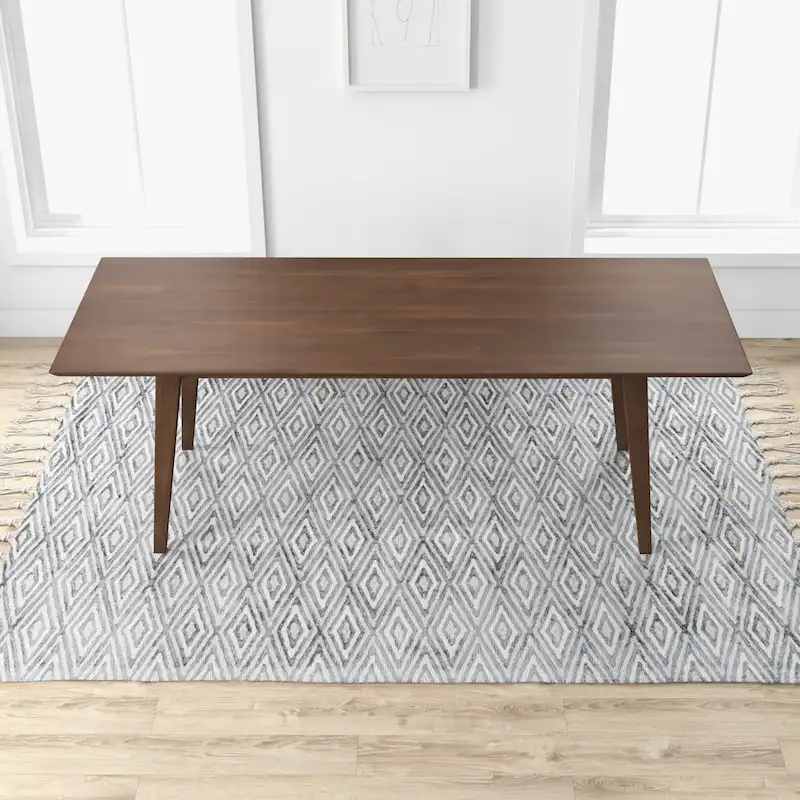 Alessandra Mid-Century 86-inch Rectangular Dining Table in Walnut