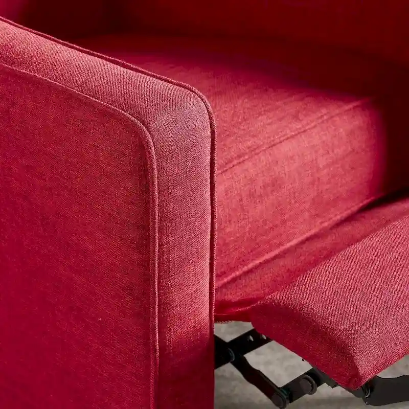 Mid-Century Modern Fabric Recliner Chair with Birch Legs by Christopher Knight Home