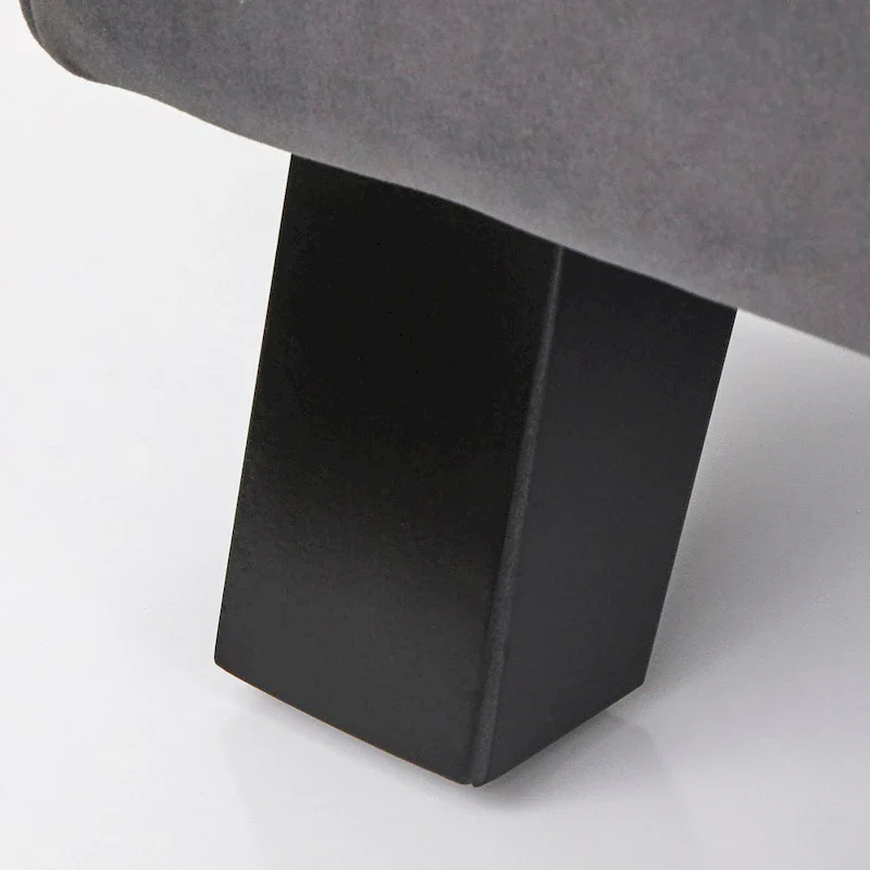 Curved Chaise Lounge - Light Grey/Dark Grey/Dusty Rose - Single Seat