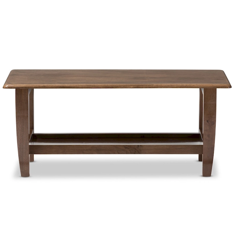 Baxton Studio Phanessa Mid-century Modern Walnut Finished Wood Coffee Table