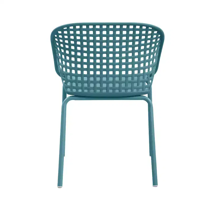 Christopher Knight Home Chaitanya Modern Patio Iron and Plastic Chairs (Set of 2)