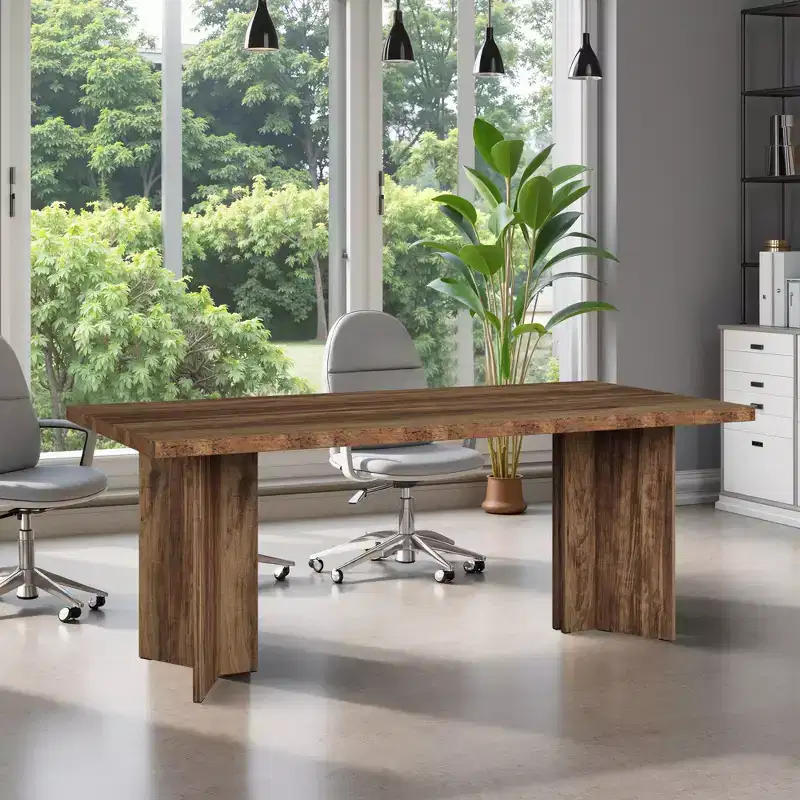 MAYEERTY 63 Inch Multifunctional Dining Table Executive Desk 1.57 Inch Thick E1 Board