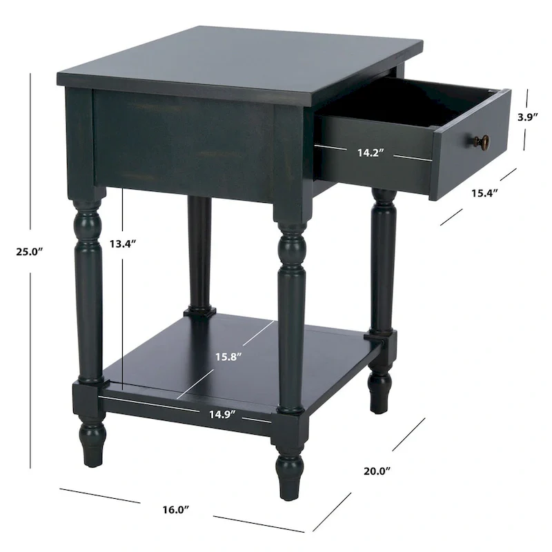 SAFAVIEH Wendel Accent Table - 20 x 16 x 25 - 20Wx16Dx25H