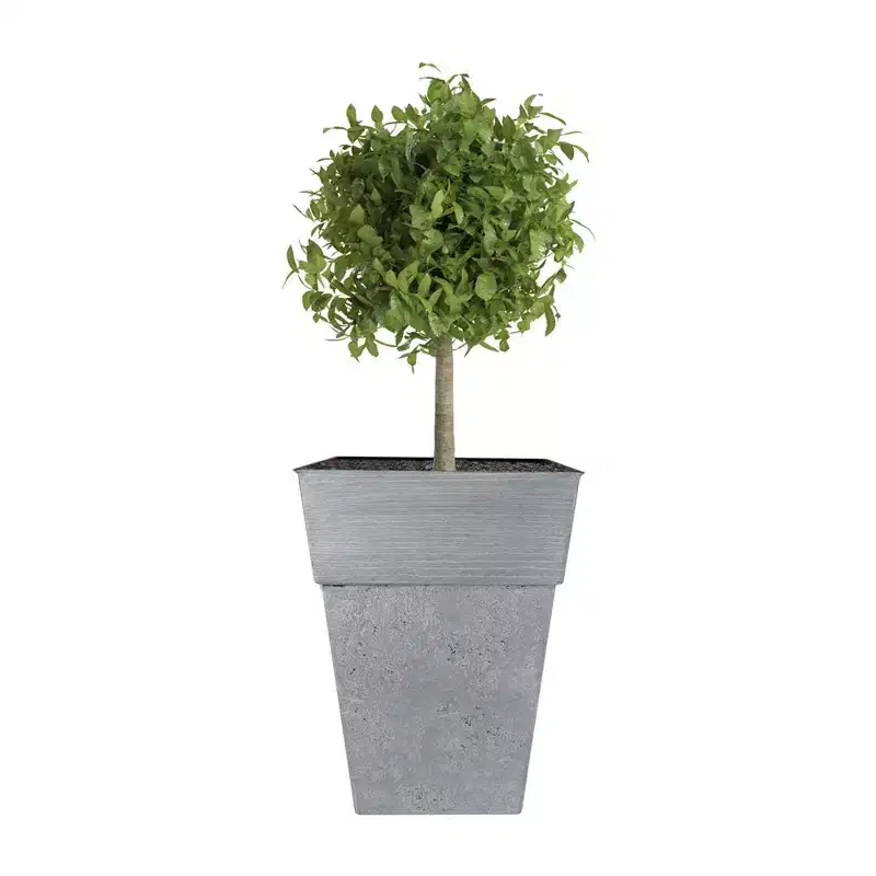 The HC Companies Avino 16 Inch Square Resin Flower Planter Pot