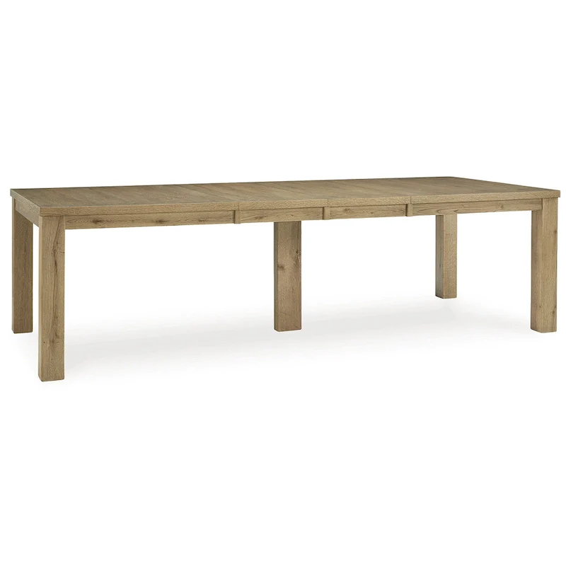Signature Design by Ashley Galliden Light Brown Dining Extension Table - 44.5 W x 108 D x 30.13 H