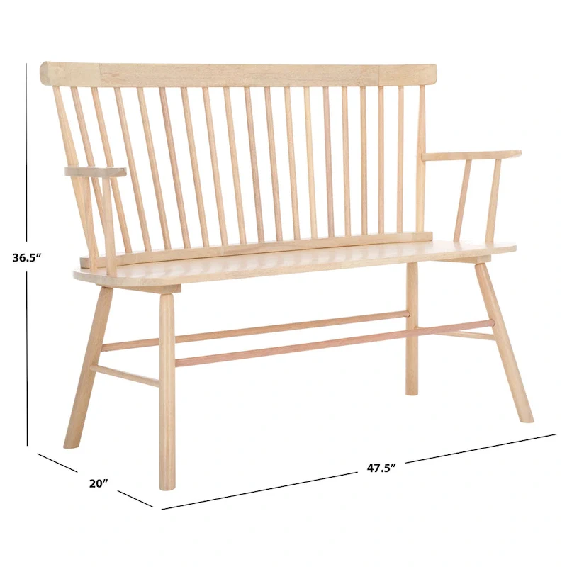 SAFAVIEH Gracija Spindleback Settee - 48 x 22.4 x 36 - 48W x 22D x 36H
