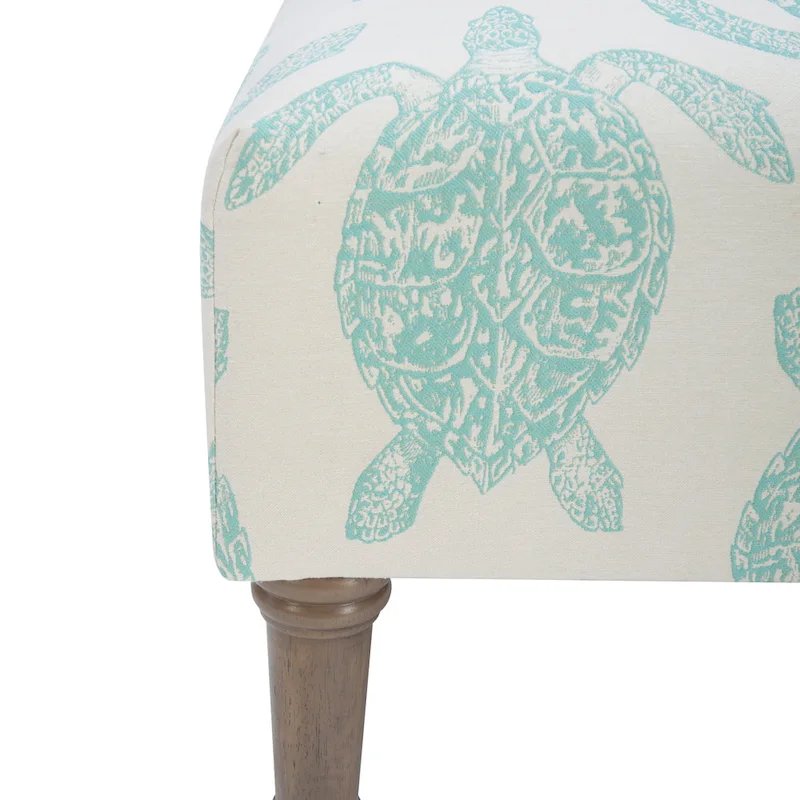 Terrapin Upholstered Turtle Pattern Accent Chair