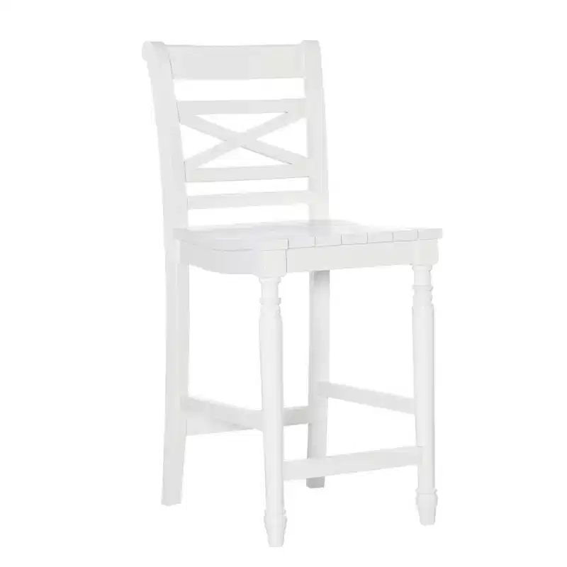 24.25" Bristol X Back Counter Height Barstool White - Powell Company