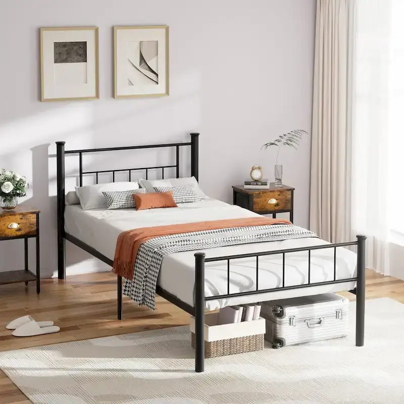 Futzca Bed Frame with Headboard and Footboard