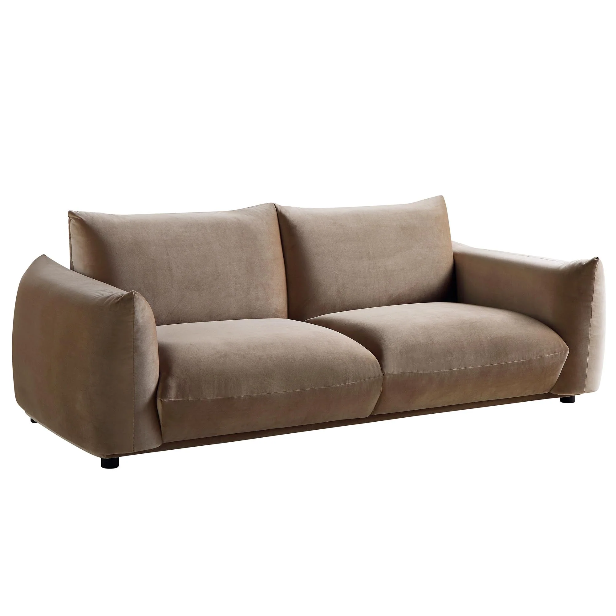 Three Seater Sofa, Mink Velvet