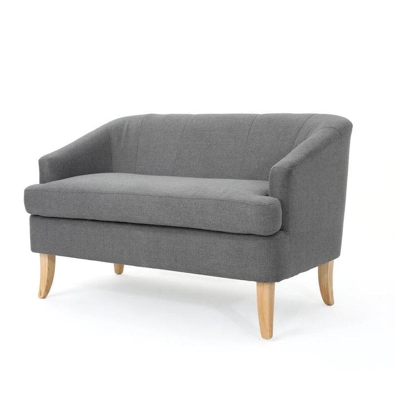 Sheena Mid-century Modern Petite Fabric Loveseat by Christopher Knight Home