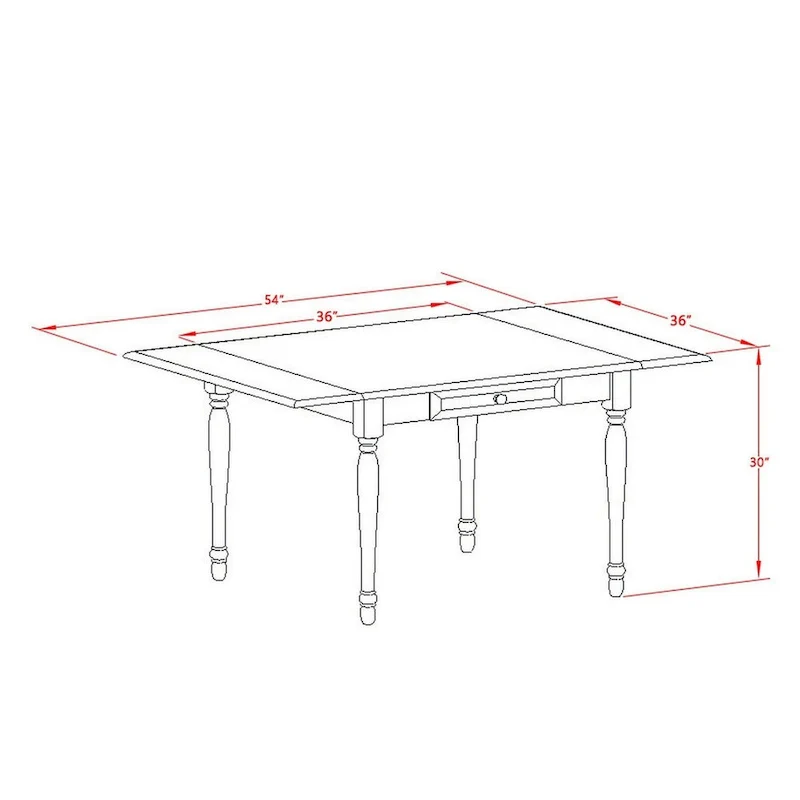 Dining Set Contains a Rectangle Dining Room Table with Dropleaf and Parson Chairs (Pieces Options)