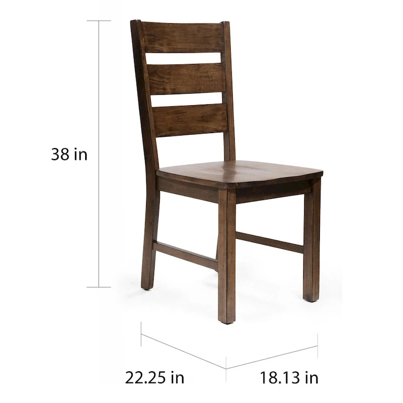 Mass Rustic Ladderback Wood Dining Chairs (Set of 2) by Furniture of America