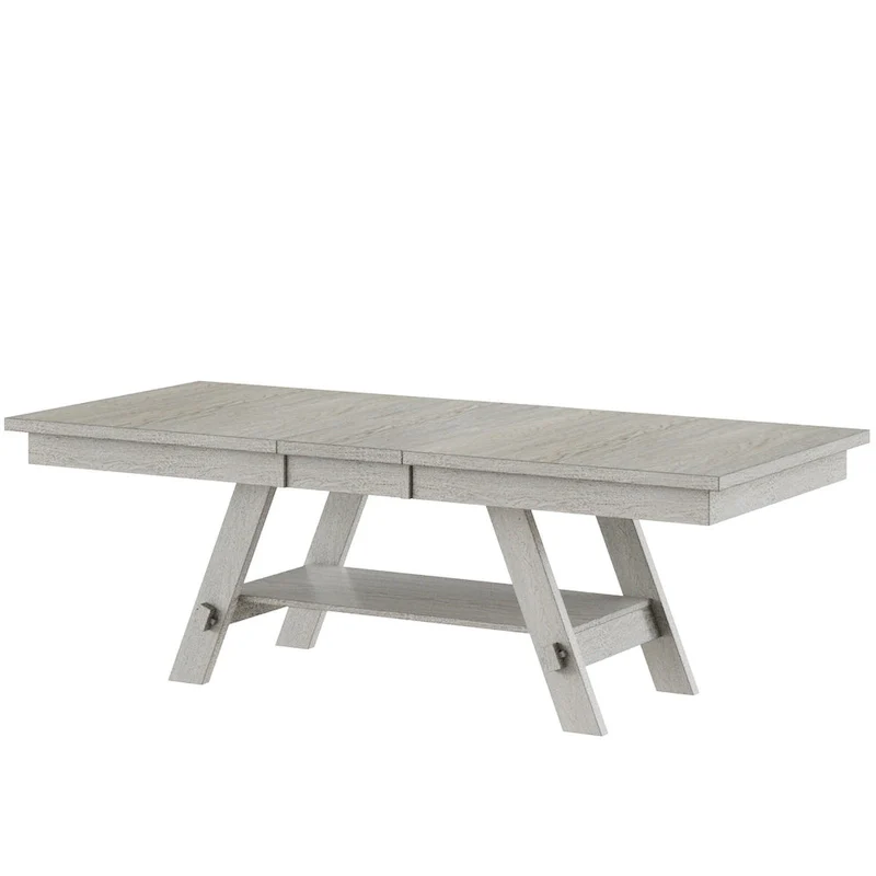 Solid Wood Rectangular Extendable Dining Table with Bench