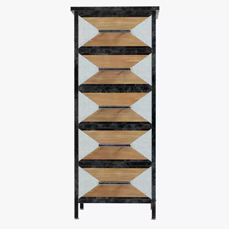 Crafted 5-Drawer Chest  Exquisite Detailing for Home Organization