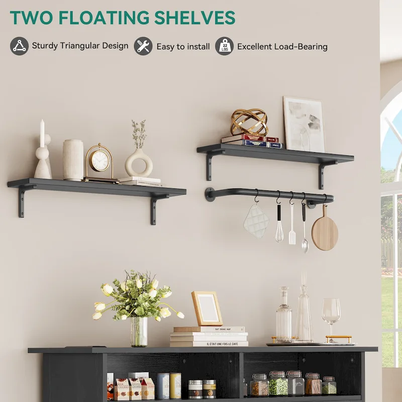 Moasis 52 Buffet Cabinet Farmhouse Coffee Bar Cabinet