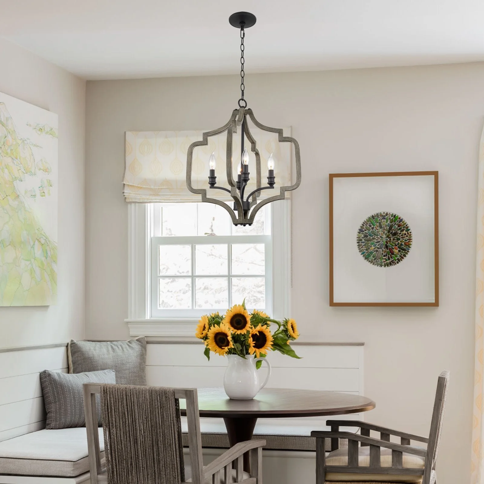 Atwood 23 4-Light Farmhouse Pendant Light Chandelier