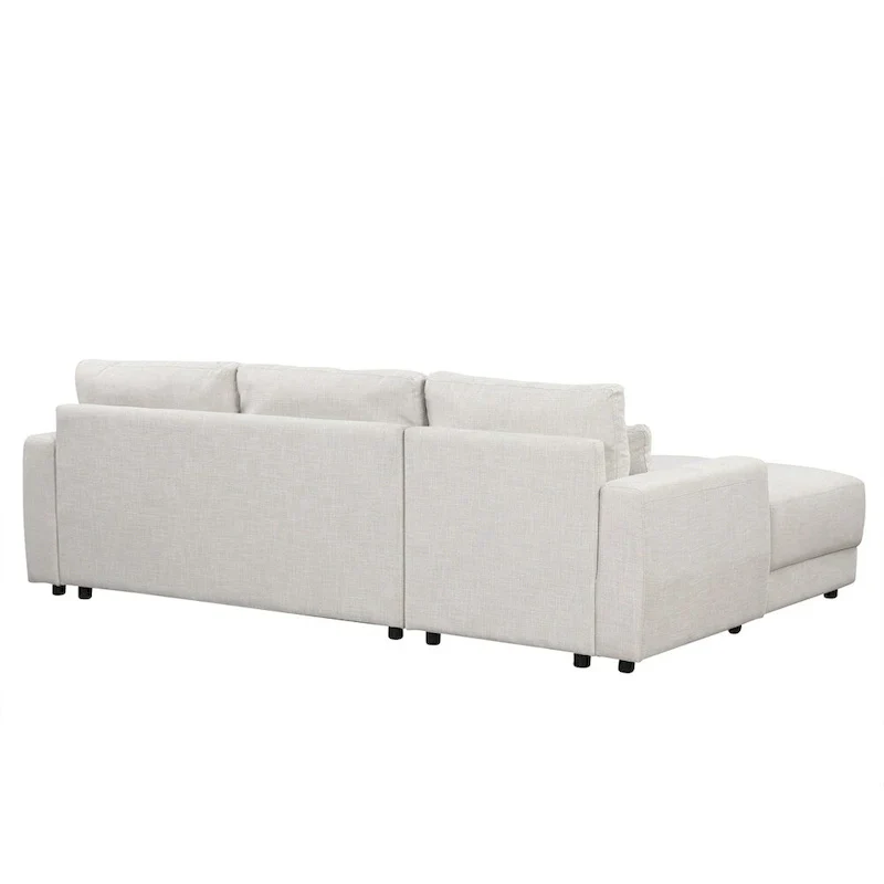 L-shaped Modular Sectional Sofa w/Removable Back Cushions & 3 Pillows