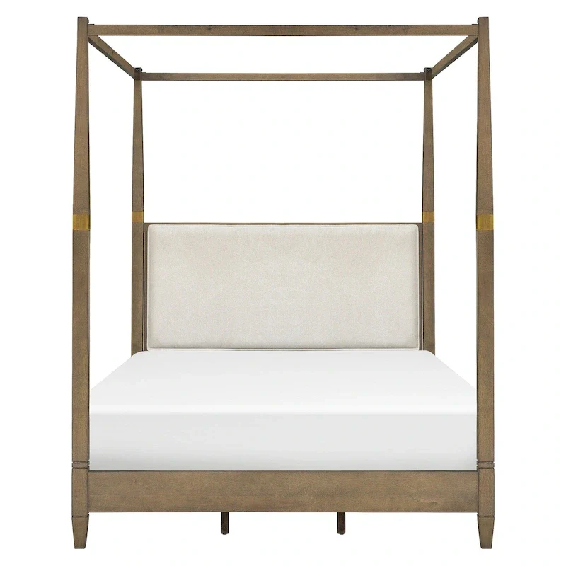 Madison Park Cheshire Brown Canopy Bed Queen