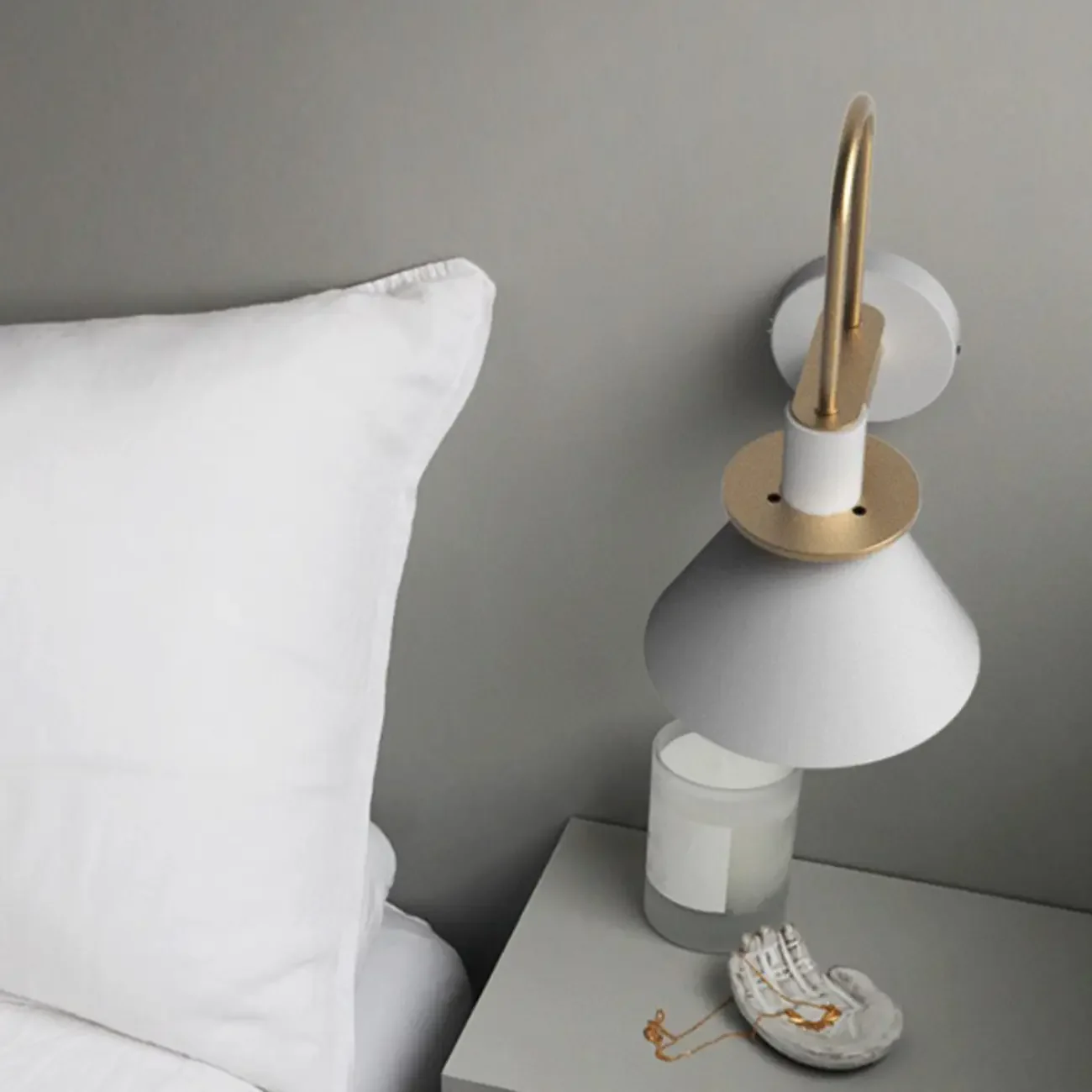 Modern 1-Light Cone Bath Vanity Light with Iron Shade