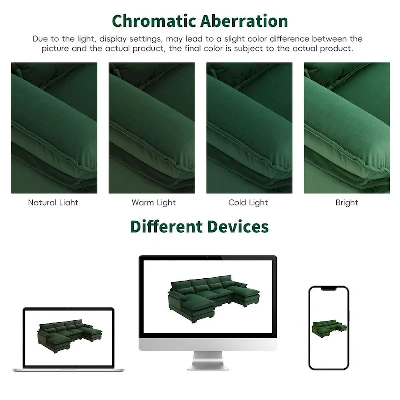 110*55 Modern U-Shaped Sectional Sofa with Waist Pillows,6-Seat Upholstered Symmetrical Sofa Furniture