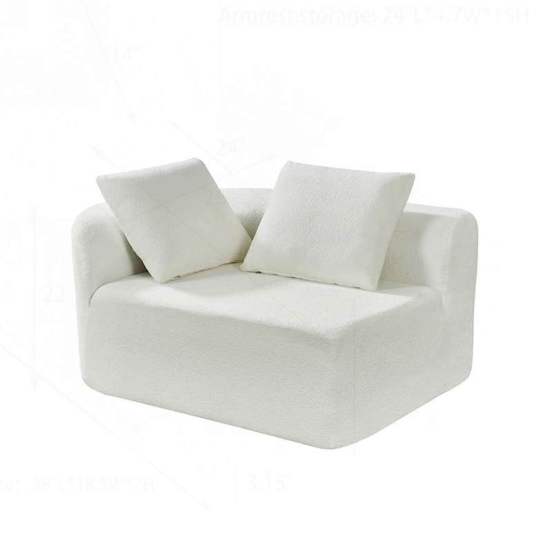Modern Curved Sectional Sofa with High-Quality Upholstery and Spacious Seating