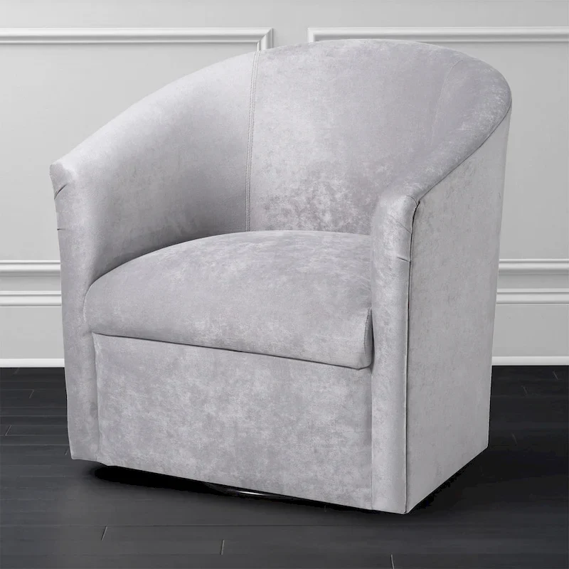Ellery Modern Microfiber Swivel Accent Chair by