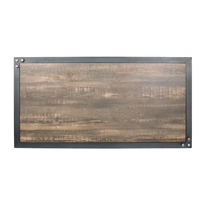 Farrow Dark Walnut and Sand Black 47-inch 1-Shelf Coffee Table by Furniture of America