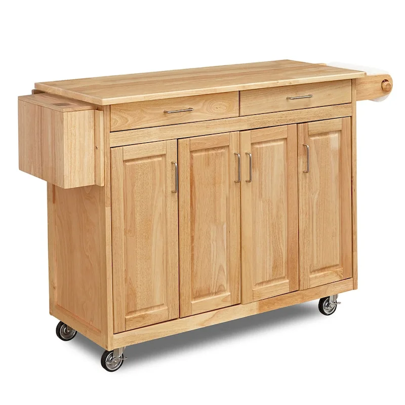 Homestyles General Line Brown Wood Kitchen Cart - N/A