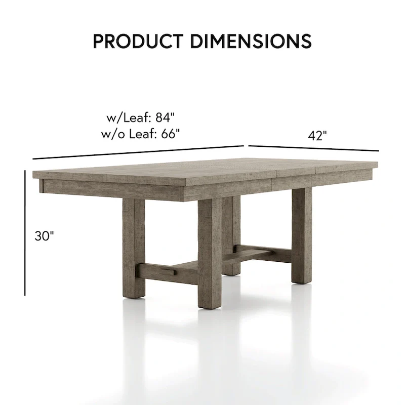 Jusk Rustic Grey Wood Dining Table